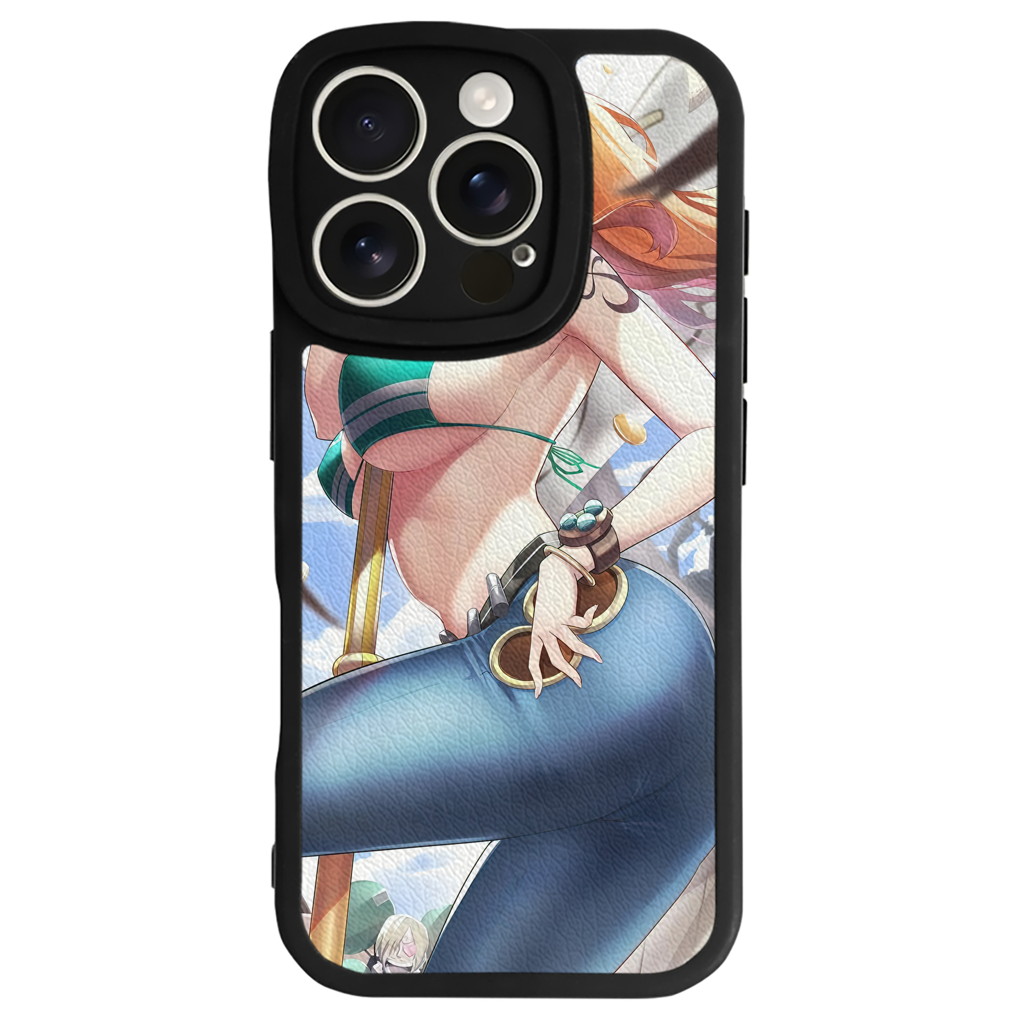 （画像用） ワンピース ONE PIECE 【iPhone 16シリーズ対応】シリコンスマホケース（レザー調） 材質：シリコン
